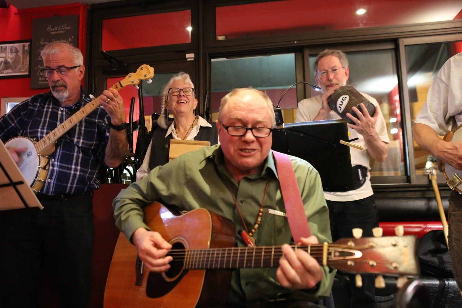 The Fat Chance Jug Band performing.